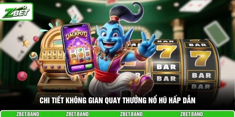 Chi tiết không gian quay thưởng nổ hũ hấp dẫn